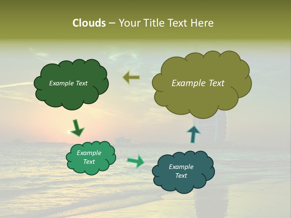 Touristic Emirates Tower PowerPoint Template