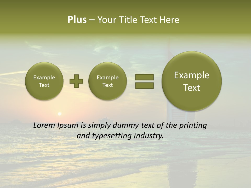Touristic Emirates Tower PowerPoint Template