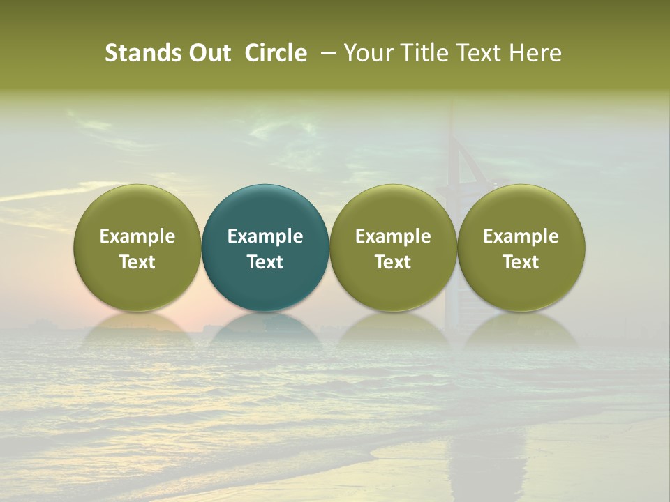 Touristic Emirates Tower PowerPoint Template