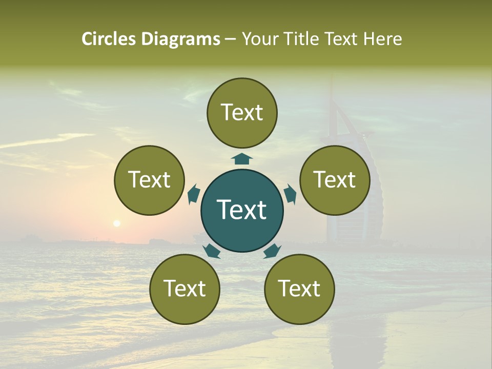 Touristic Emirates Tower PowerPoint Template
