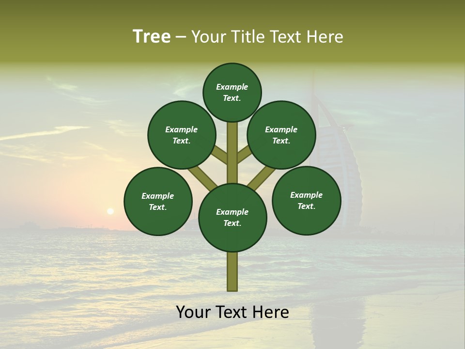 Touristic Emirates Tower PowerPoint Template