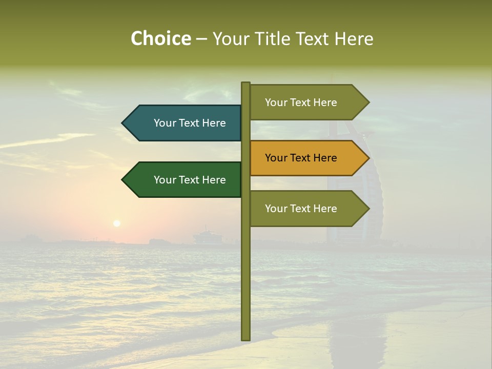 Touristic Emirates Tower PowerPoint Template