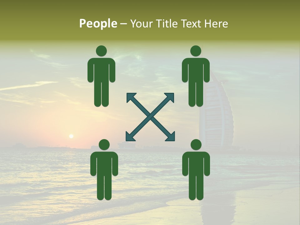 Touristic Emirates Tower PowerPoint Template