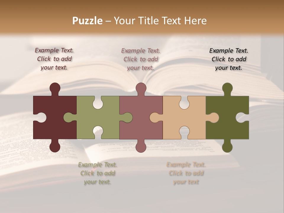 A Pile Of Books Sitting On Top Of A Wooden Table PowerPoint Template