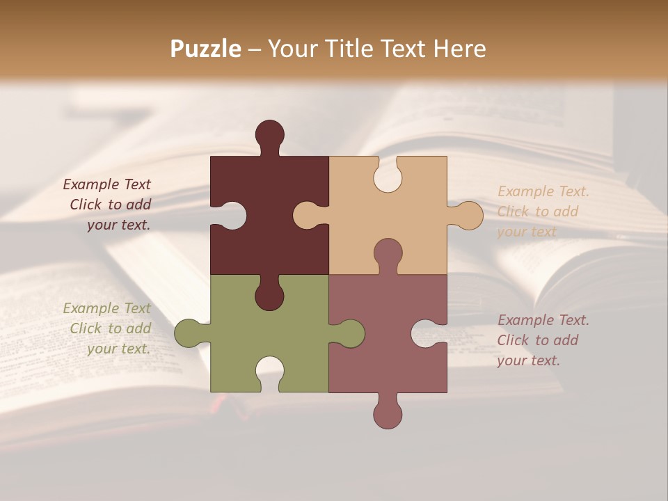 A Pile Of Books Sitting On Top Of A Wooden Table PowerPoint Template