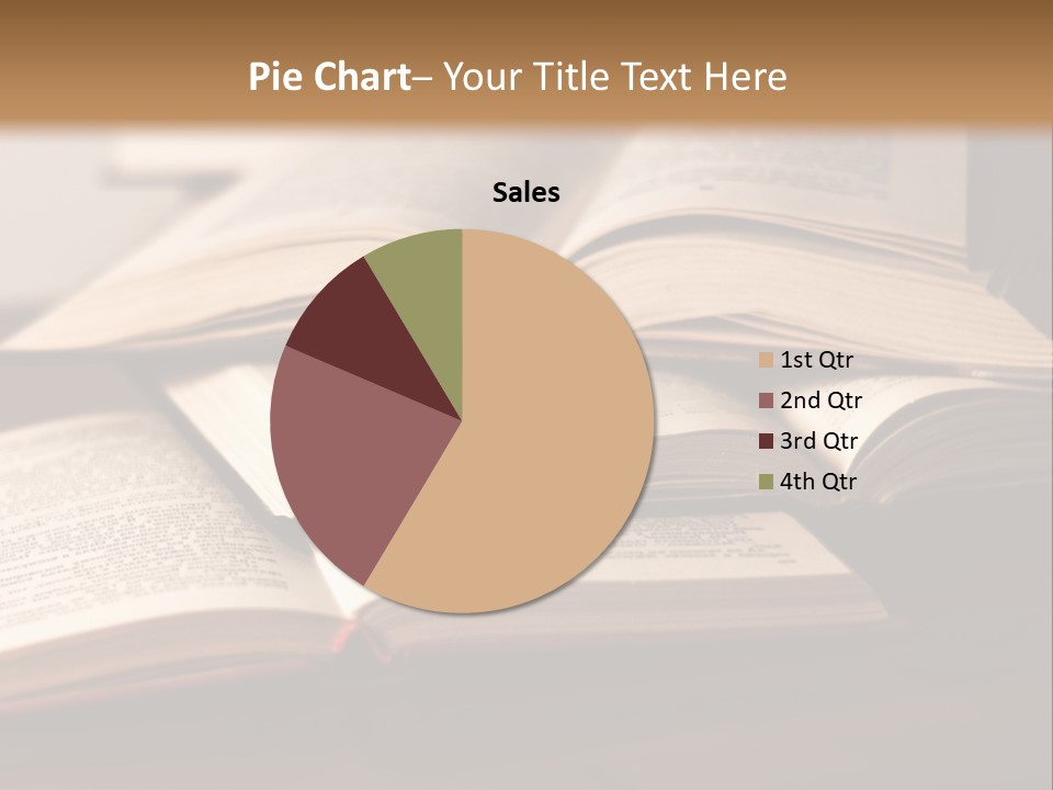 A Pile Of Books Sitting On Top Of A Wooden Table PowerPoint Template