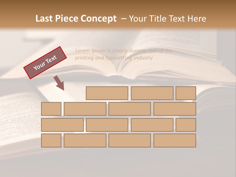 A Pile Of Books Sitting On Top Of A Wooden Table PowerPoint Template