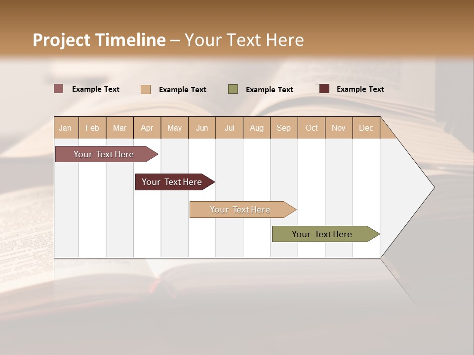 A Pile Of Books Sitting On Top Of A Wooden Table PowerPoint Template