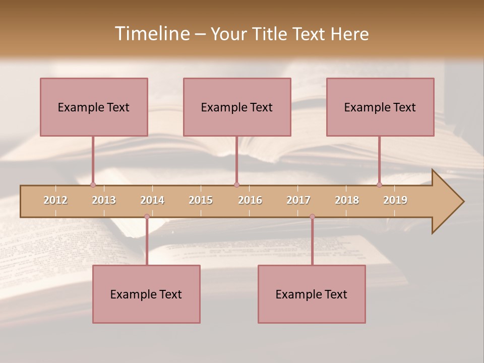 A Pile Of Books Sitting On Top Of A Wooden Table PowerPoint Template