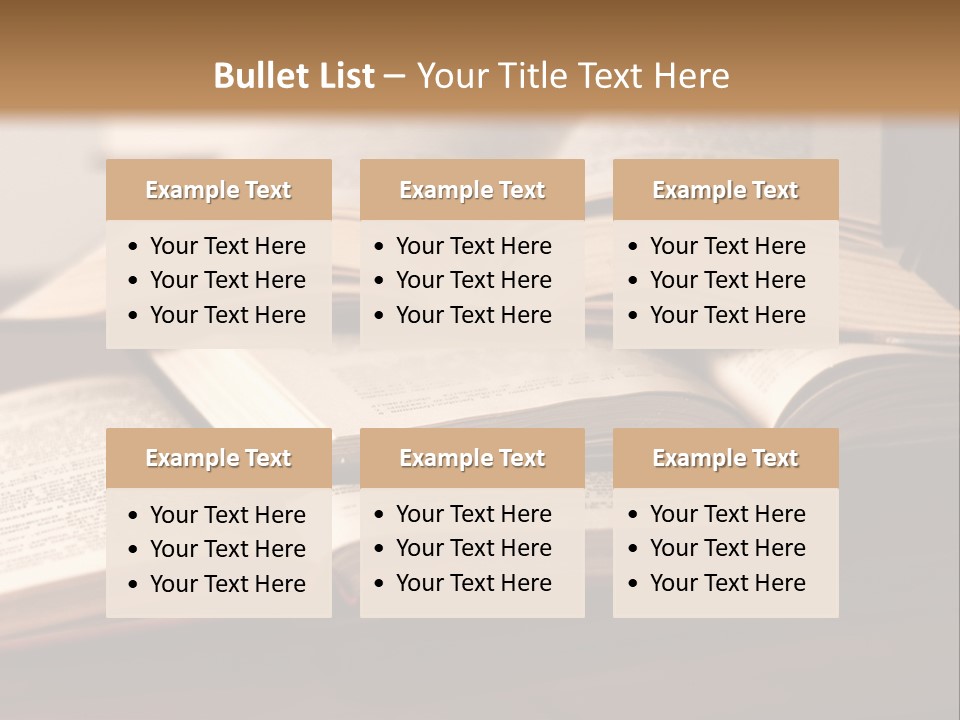 A Pile Of Books Sitting On Top Of A Wooden Table PowerPoint Template