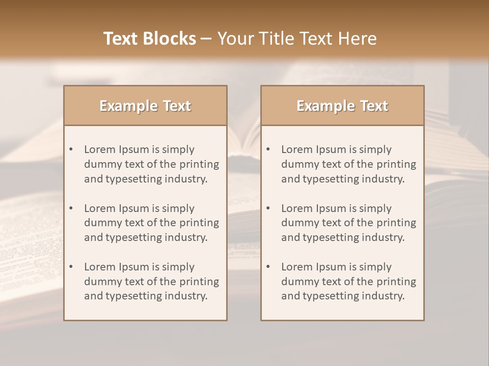 A Pile Of Books Sitting On Top Of A Wooden Table PowerPoint Template