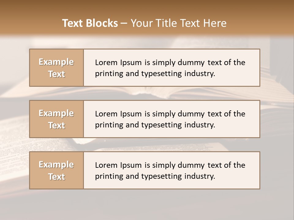 A Pile Of Books Sitting On Top Of A Wooden Table PowerPoint Template