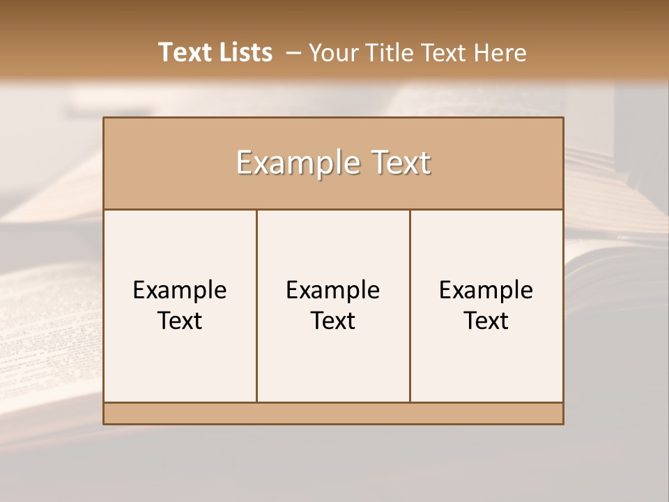 A Pile Of Books Sitting On Top Of A Wooden Table PowerPoint Template