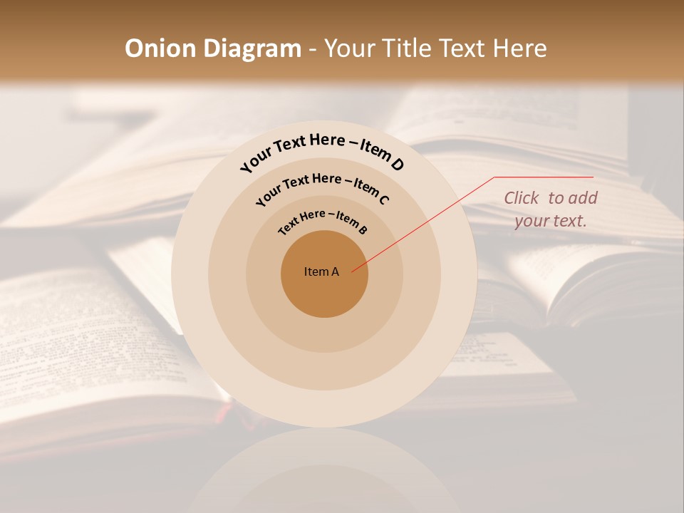 A Pile Of Books Sitting On Top Of A Wooden Table PowerPoint Template