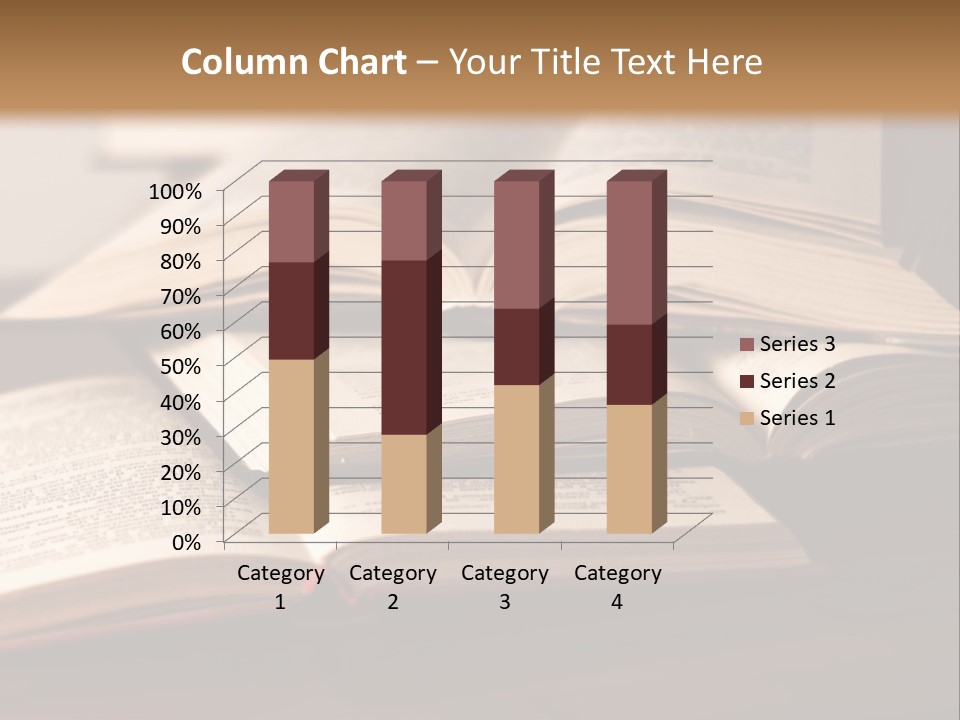 A Pile Of Books Sitting On Top Of A Wooden Table PowerPoint Template