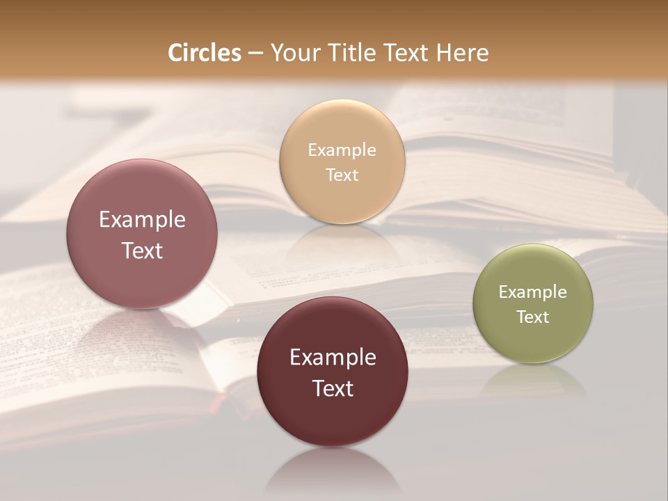 A Pile Of Books Sitting On Top Of A Wooden Table PowerPoint Template