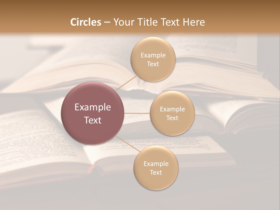 A Pile Of Books Sitting On Top Of A Wooden Table PowerPoint Template