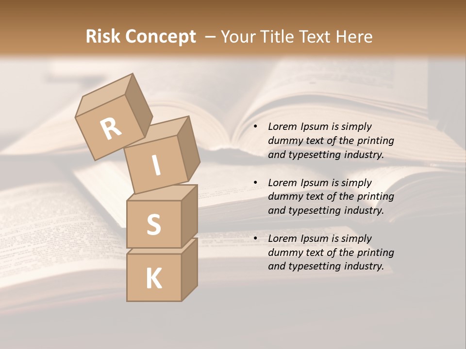 A Pile Of Books Sitting On Top Of A Wooden Table PowerPoint Template