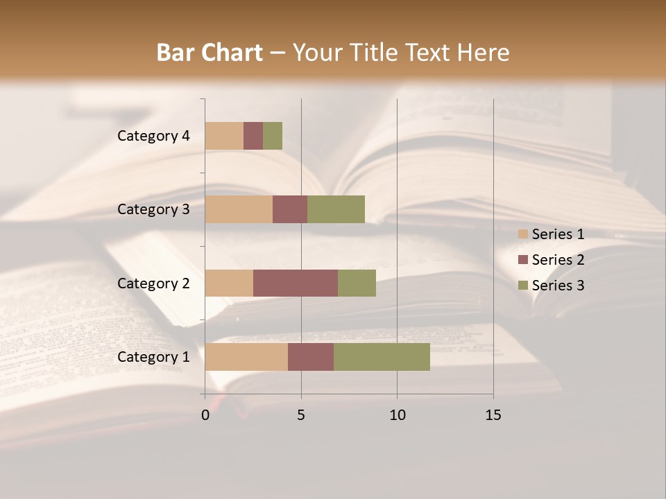 A Pile Of Books Sitting On Top Of A Wooden Table PowerPoint Template