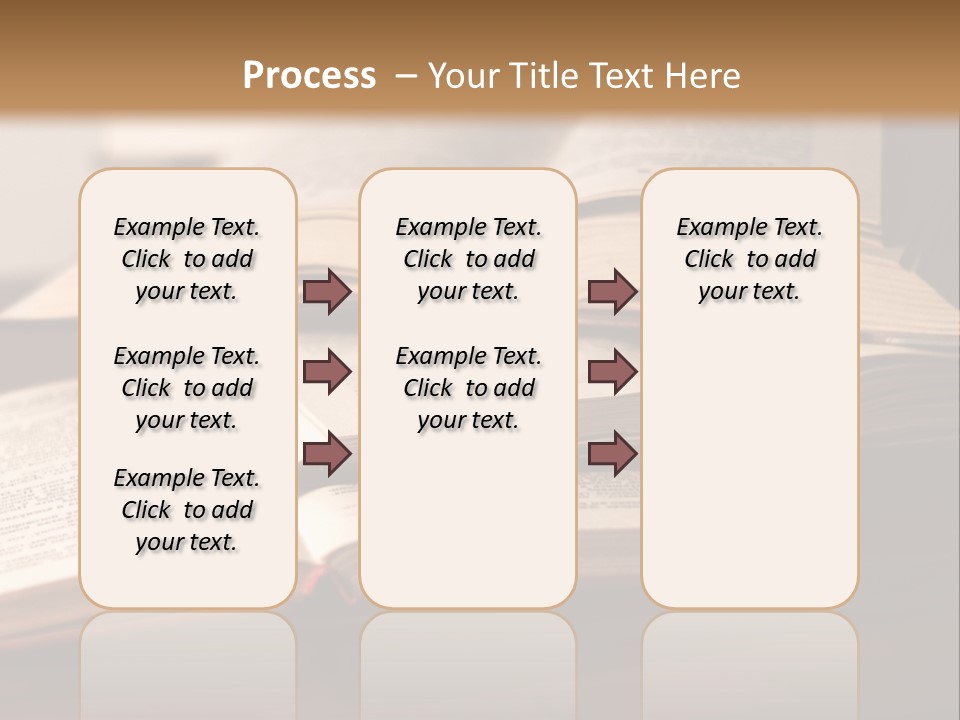 A Pile Of Books Sitting On Top Of A Wooden Table PowerPoint Template