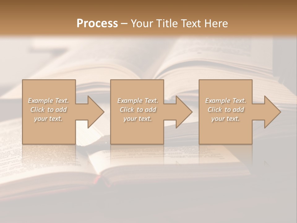 A Pile Of Books Sitting On Top Of A Wooden Table PowerPoint Template