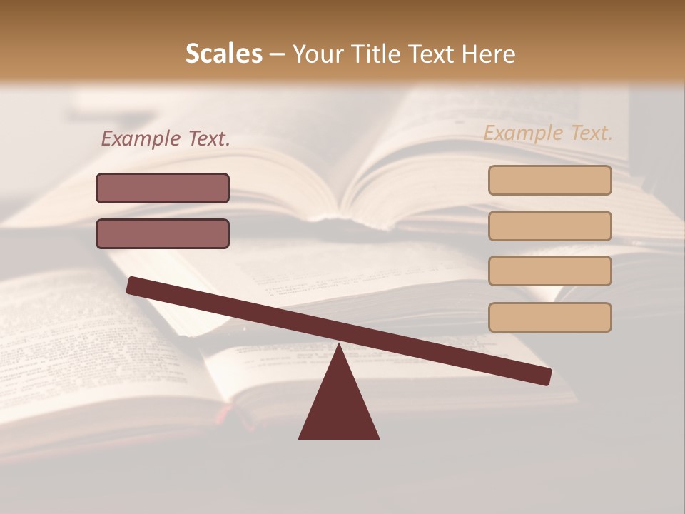A Pile Of Books Sitting On Top Of A Wooden Table PowerPoint Template