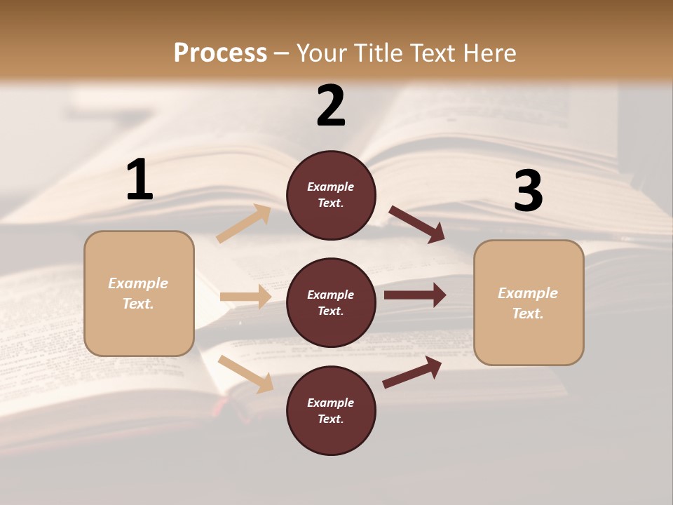 A Pile Of Books Sitting On Top Of A Wooden Table PowerPoint Template