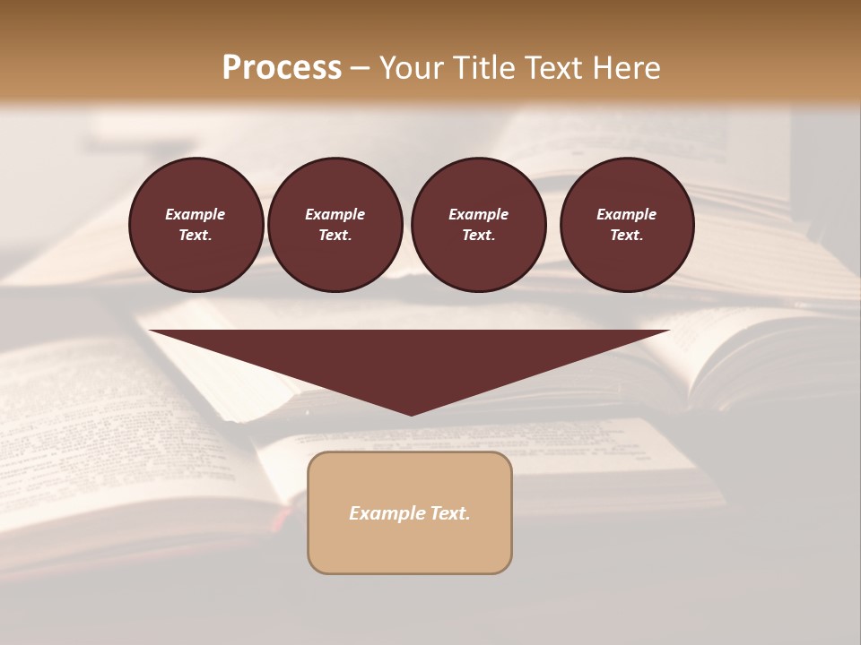 A Pile Of Books Sitting On Top Of A Wooden Table PowerPoint Template