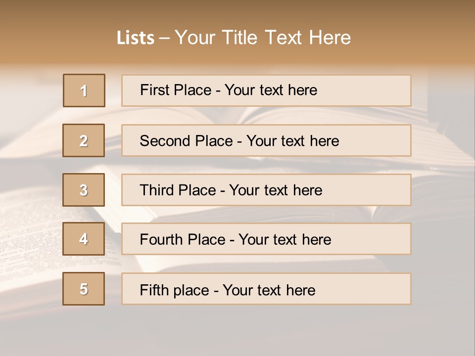 An Open Book Sitting On Top Of A Wooden Table PowerPoint Template