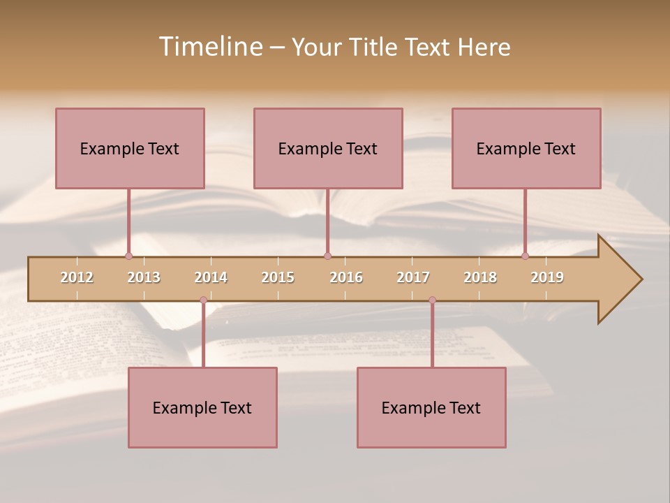 An Open Book Sitting On Top Of A Wooden Table PowerPoint Template