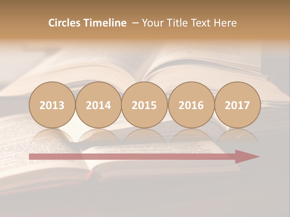 An Open Book Sitting On Top Of A Wooden Table PowerPoint Template