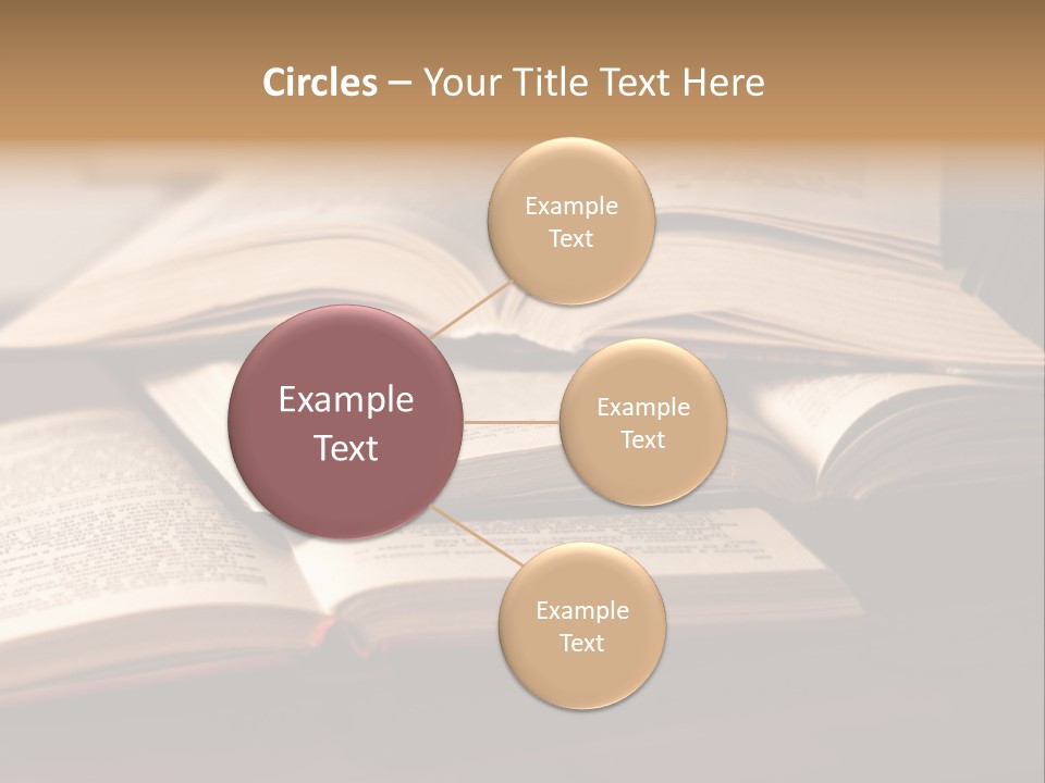 An Open Book Sitting On Top Of A Wooden Table PowerPoint Template