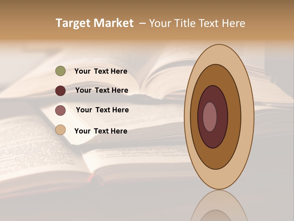 An Open Book Sitting On Top Of A Wooden Table PowerPoint Template