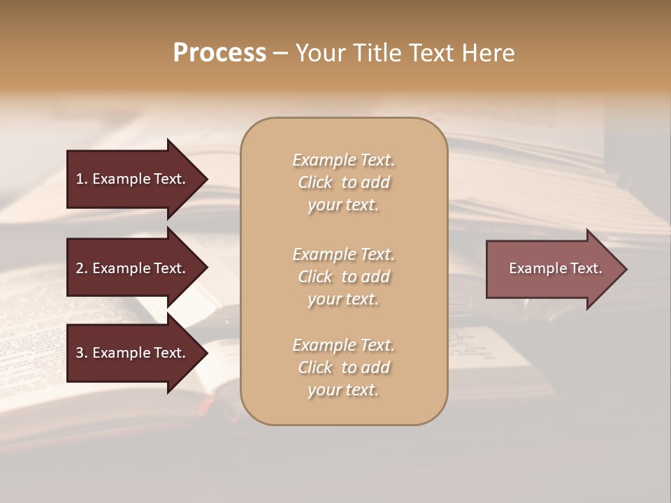An Open Book Sitting On Top Of A Wooden Table PowerPoint Template