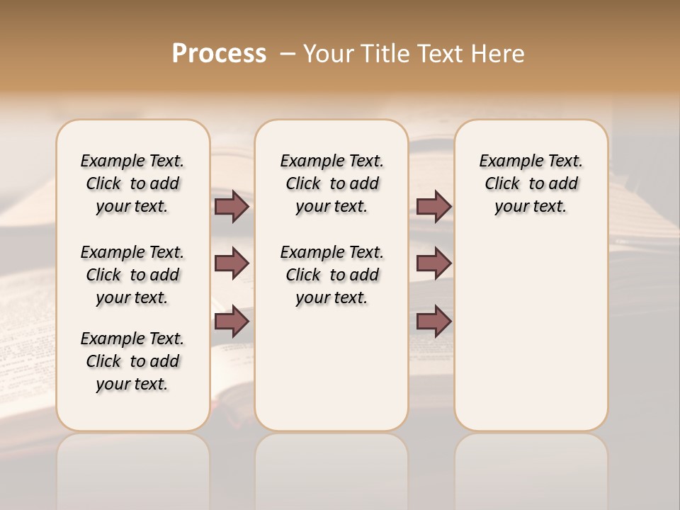 An Open Book Sitting On Top Of A Wooden Table PowerPoint Template