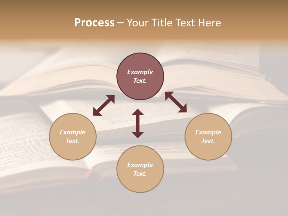 An Open Book Sitting On Top Of A Wooden Table PowerPoint Template