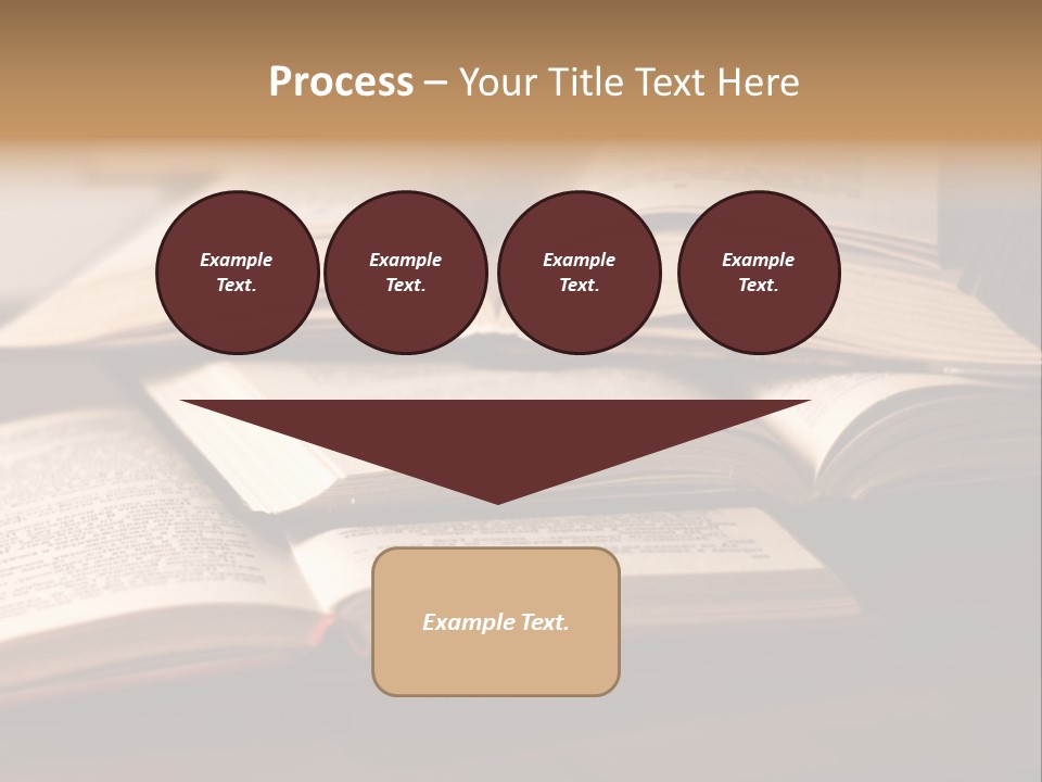 An Open Book Sitting On Top Of A Wooden Table PowerPoint Template