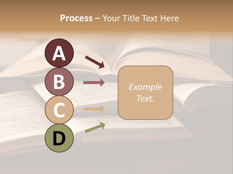 An Open Book Sitting On Top Of A Wooden Table PowerPoint Template