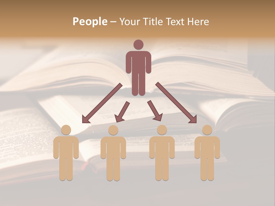 An Open Book Sitting On Top Of A Wooden Table PowerPoint Template