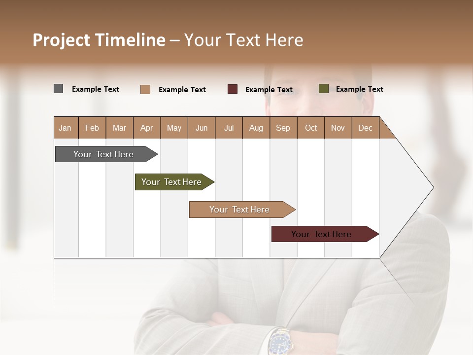 A Man In A Suit And Tie With His Arms Crossed PowerPoint Template