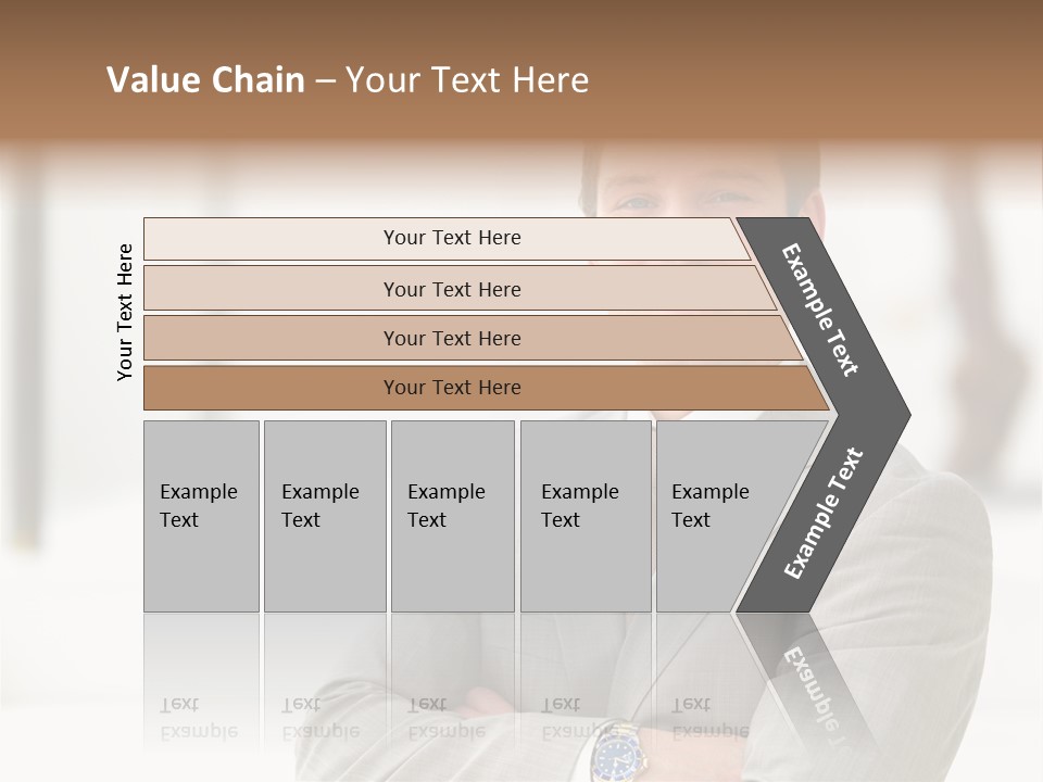 A Man In A Suit And Tie With His Arms Crossed PowerPoint Template