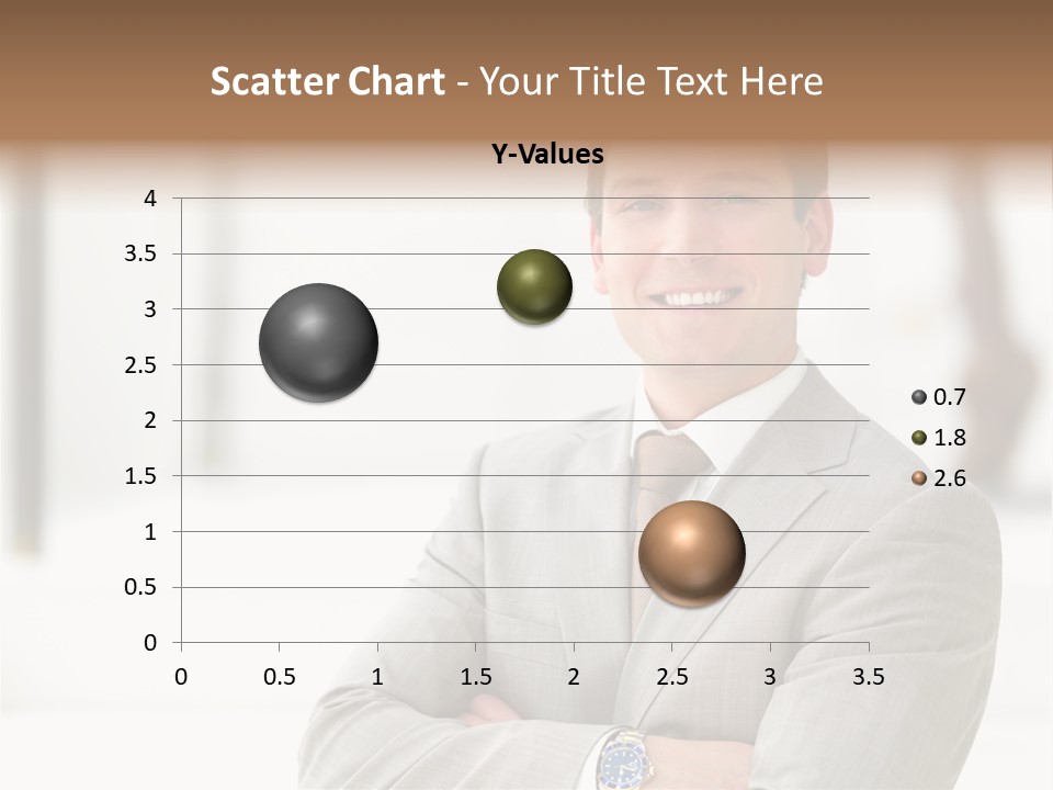 A Man In A Suit And Tie With His Arms Crossed PowerPoint Template