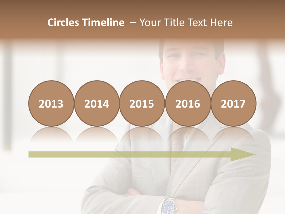 A Man In A Suit And Tie With His Arms Crossed PowerPoint Template