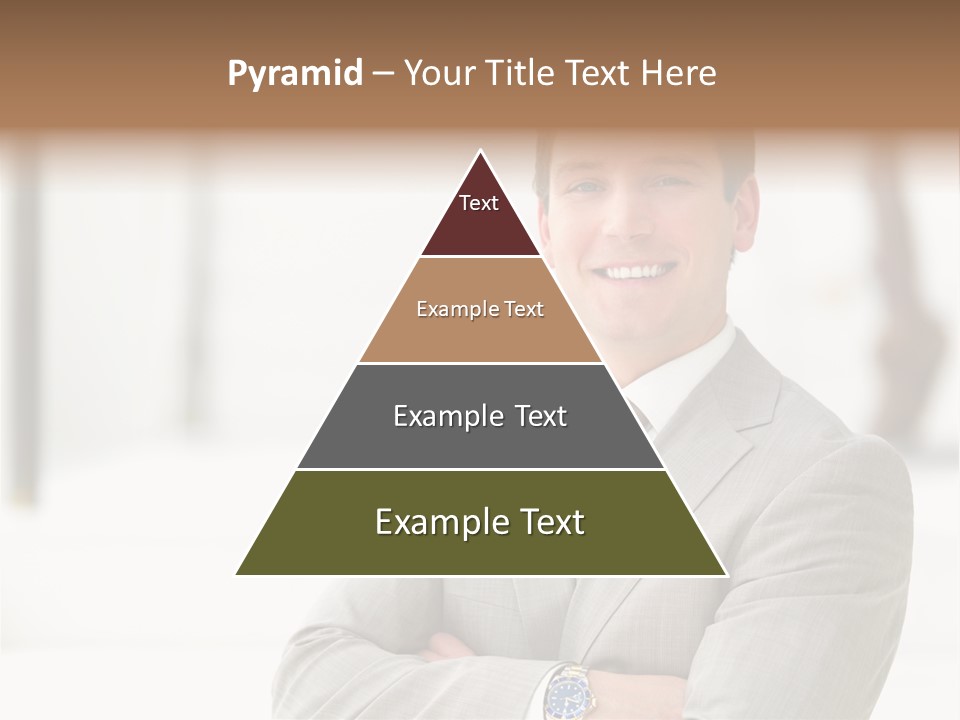 A Man In A Suit And Tie With His Arms Crossed PowerPoint Template