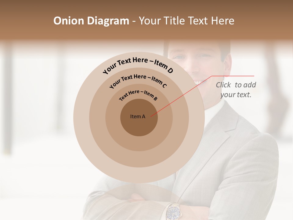 A Man In A Suit And Tie With His Arms Crossed PowerPoint Template