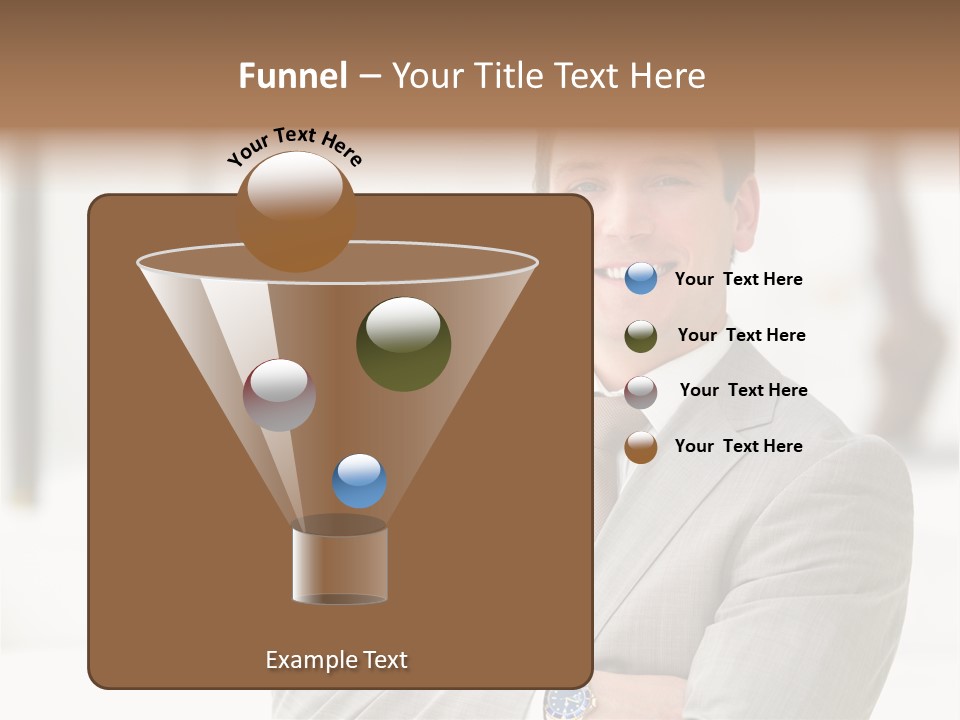 A Man In A Suit And Tie With His Arms Crossed PowerPoint Template