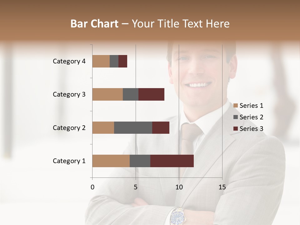 A Man In A Suit And Tie With His Arms Crossed PowerPoint Template