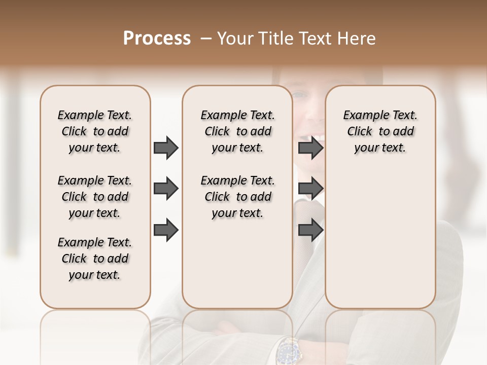 A Man In A Suit And Tie With His Arms Crossed PowerPoint Template