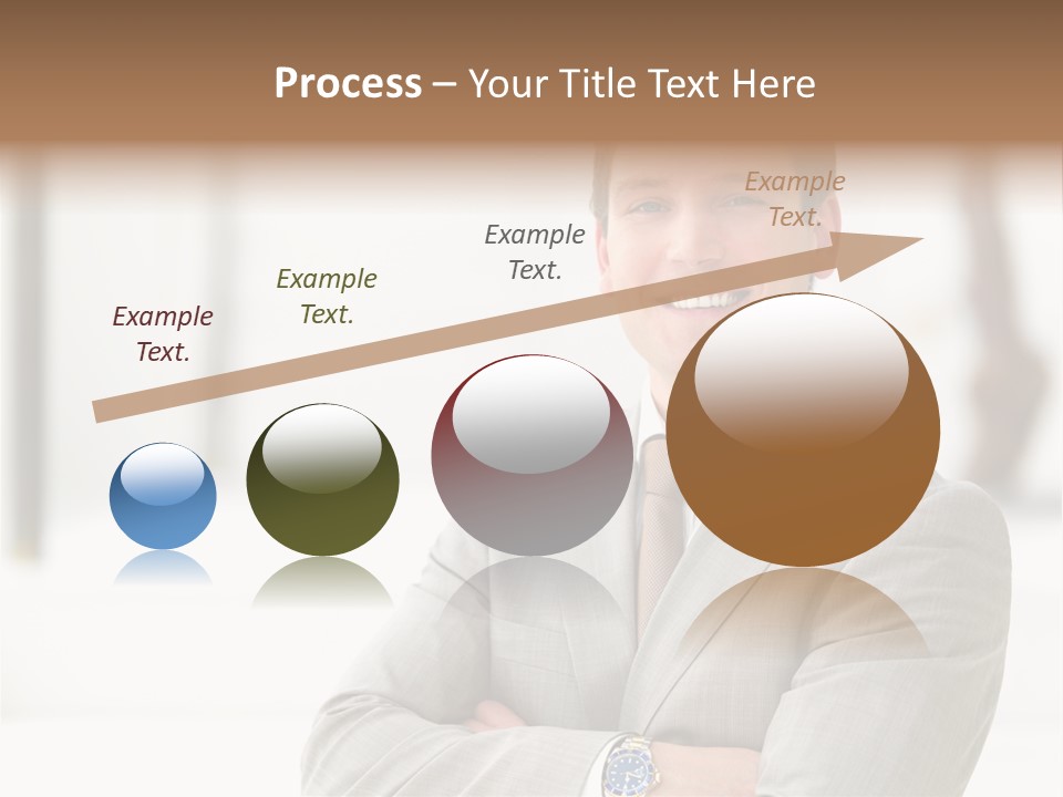 A Man In A Suit And Tie With His Arms Crossed PowerPoint Template