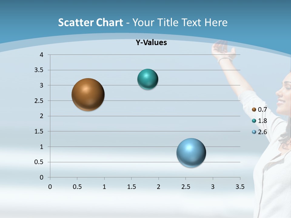 A Woman Standing On The Beach With Her Arms Up PowerPoint Template